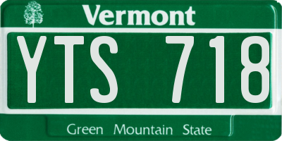 VT license plate YTS718