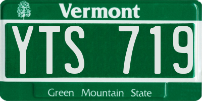 VT license plate YTS719