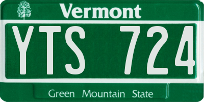 VT license plate YTS724