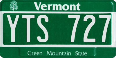 VT license plate YTS727