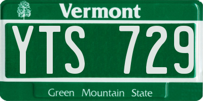 VT license plate YTS729