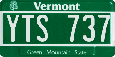 VT license plate YTS737