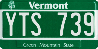 VT license plate YTS739