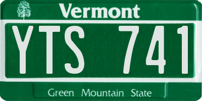 VT license plate YTS741