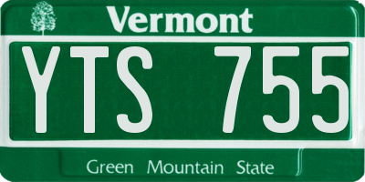 VT license plate YTS755