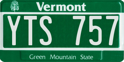 VT license plate YTS757