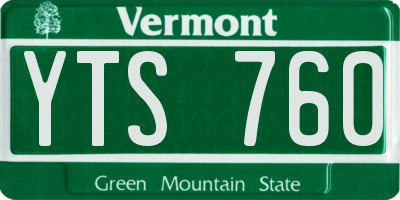 VT license plate YTS760
