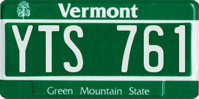 VT license plate YTS761