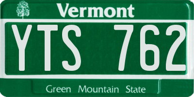 VT license plate YTS762