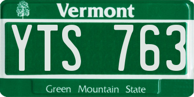 VT license plate YTS763