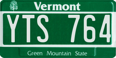 VT license plate YTS764