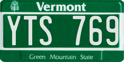 VT license plate YTS769
