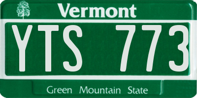 VT license plate YTS773