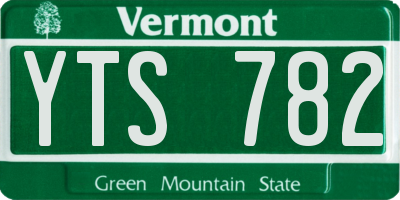 VT license plate YTS782