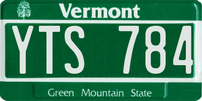 VT license plate YTS784