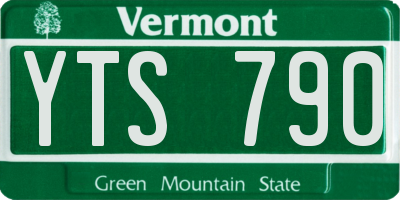 VT license plate YTS790