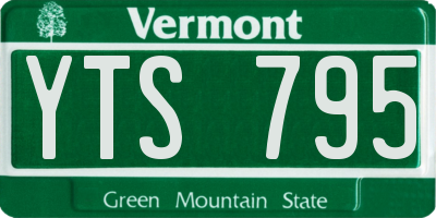 VT license plate YTS795