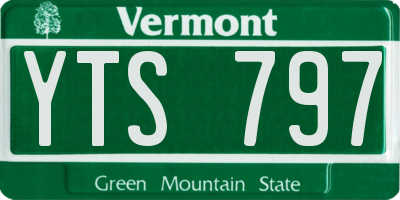 VT license plate YTS797