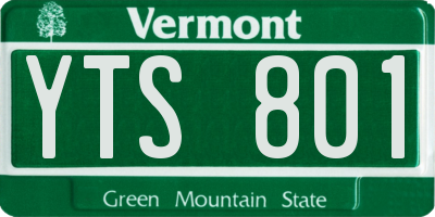 VT license plate YTS801