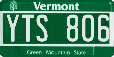 VT license plate YTS806