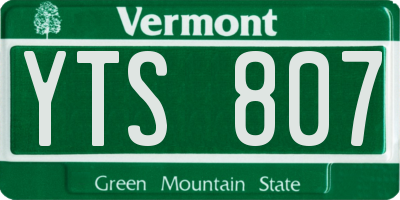 VT license plate YTS807