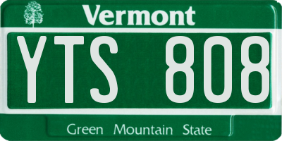 VT license plate YTS808