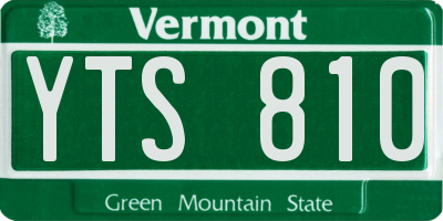 VT license plate YTS810