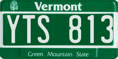 VT license plate YTS813