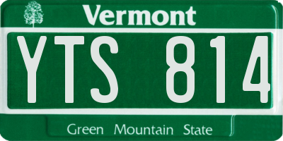 VT license plate YTS814
