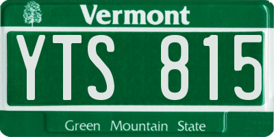 VT license plate YTS815