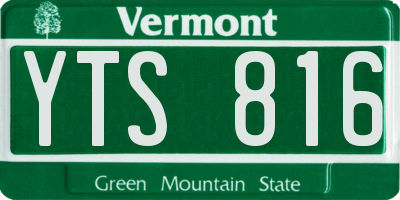 VT license plate YTS816