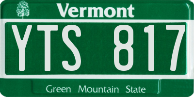 VT license plate YTS817