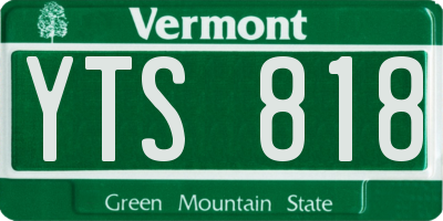 VT license plate YTS818