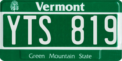 VT license plate YTS819