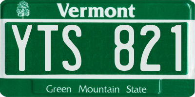 VT license plate YTS821