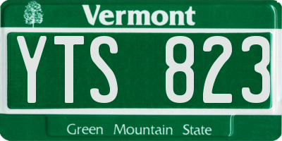 VT license plate YTS823