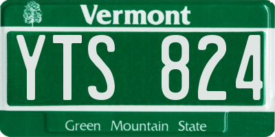 VT license plate YTS824