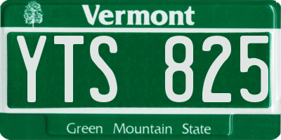 VT license plate YTS825