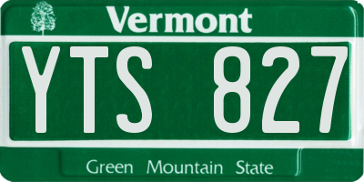 VT license plate YTS827