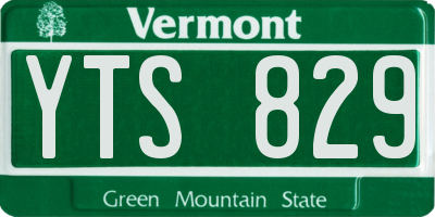 VT license plate YTS829