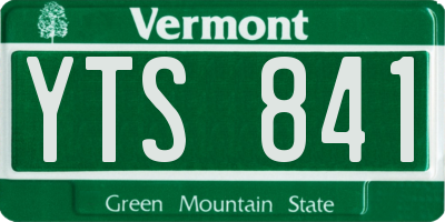 VT license plate YTS841