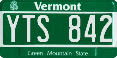 VT license plate YTS842
