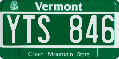 VT license plate YTS846