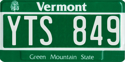 VT license plate YTS849