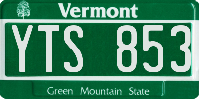 VT license plate YTS853