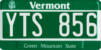 VT license plate YTS856