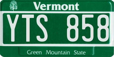 VT license plate YTS858