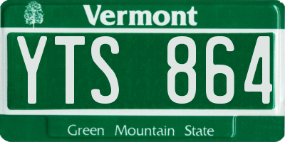 VT license plate YTS864
