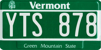 VT license plate YTS878