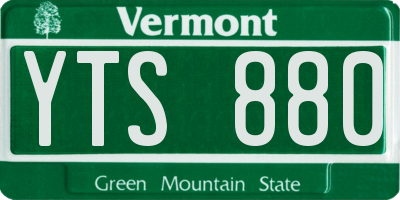 VT license plate YTS880